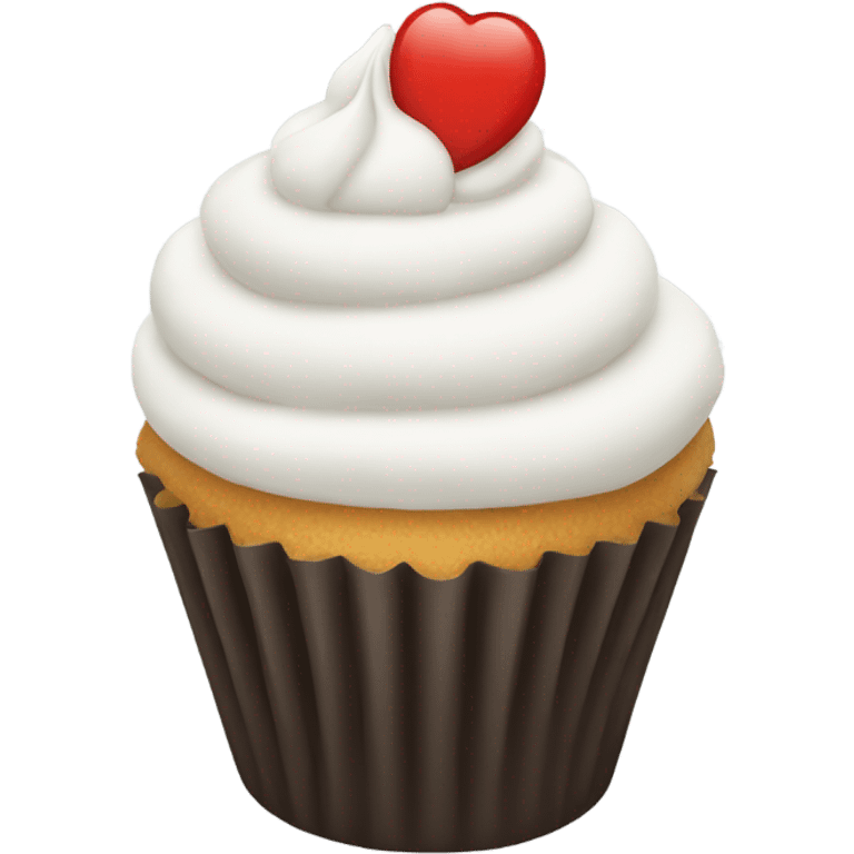 A white cupcake emoji