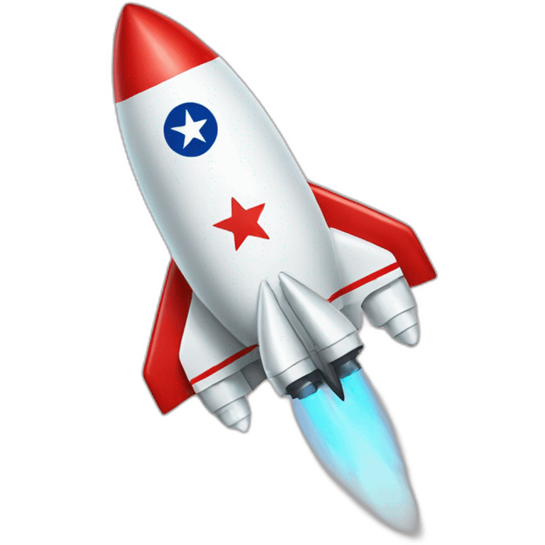 rocket with North Korean flag emoji