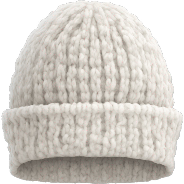 white knitted wool cap piece of clothing emoji