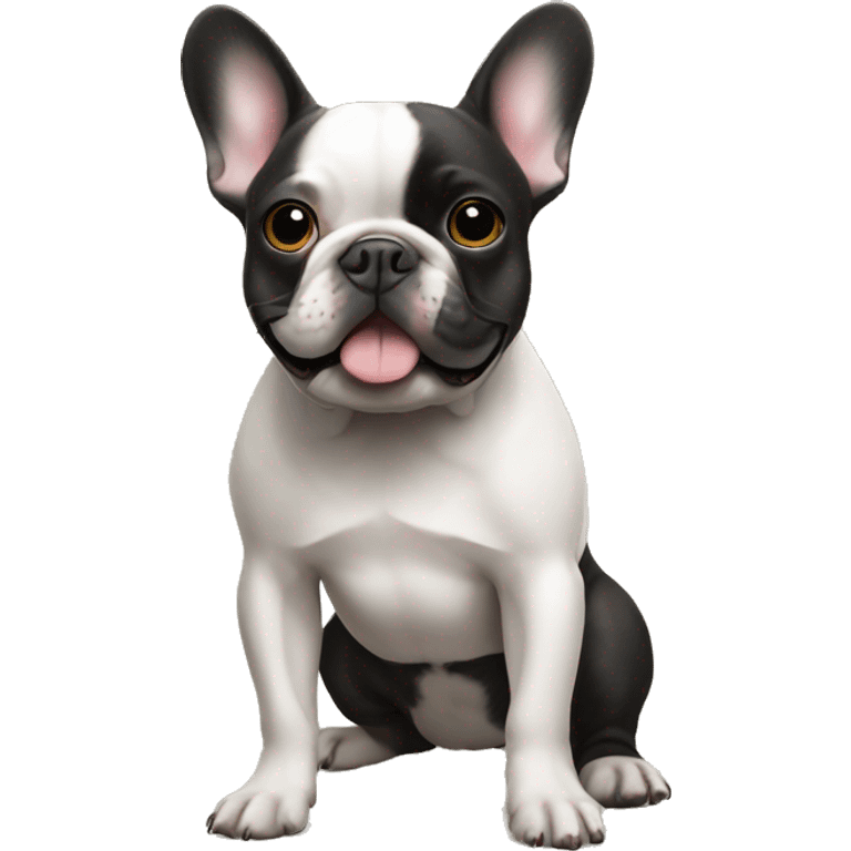 French Bulldog in a tank emoji