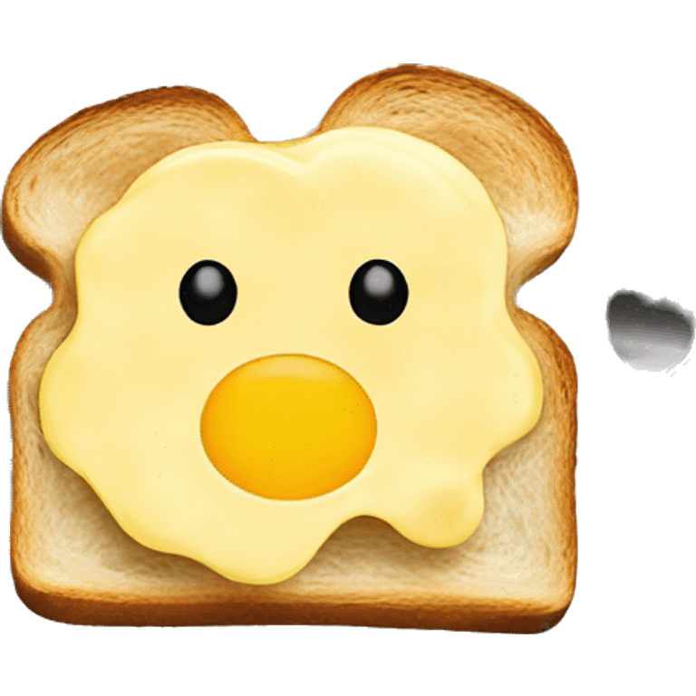 Scrambled egg on toast emoji