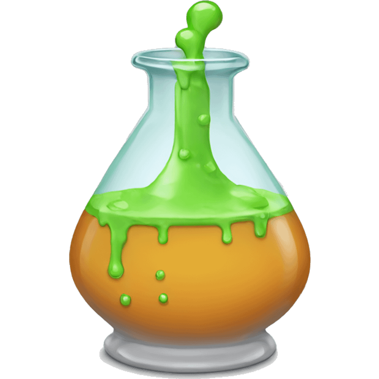 beaker with slime in it emoji