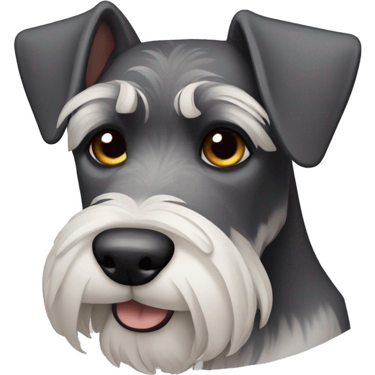 Schnauzer dog with triangled ears emoji