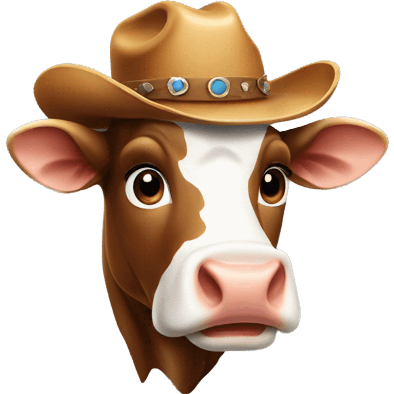 Cow with cowboy hat emoji