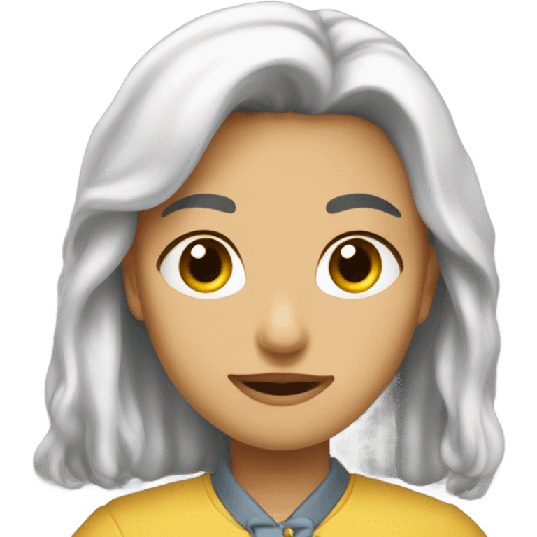 Удивленная девушка шатенка  emoji