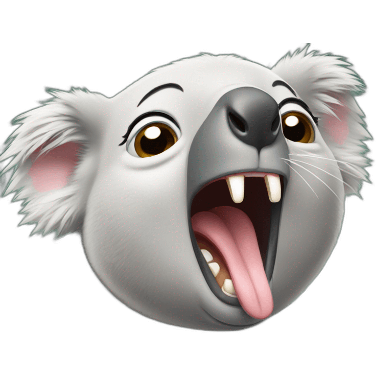 yawning koala emoji