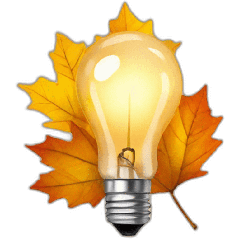 bulb autumn emoji