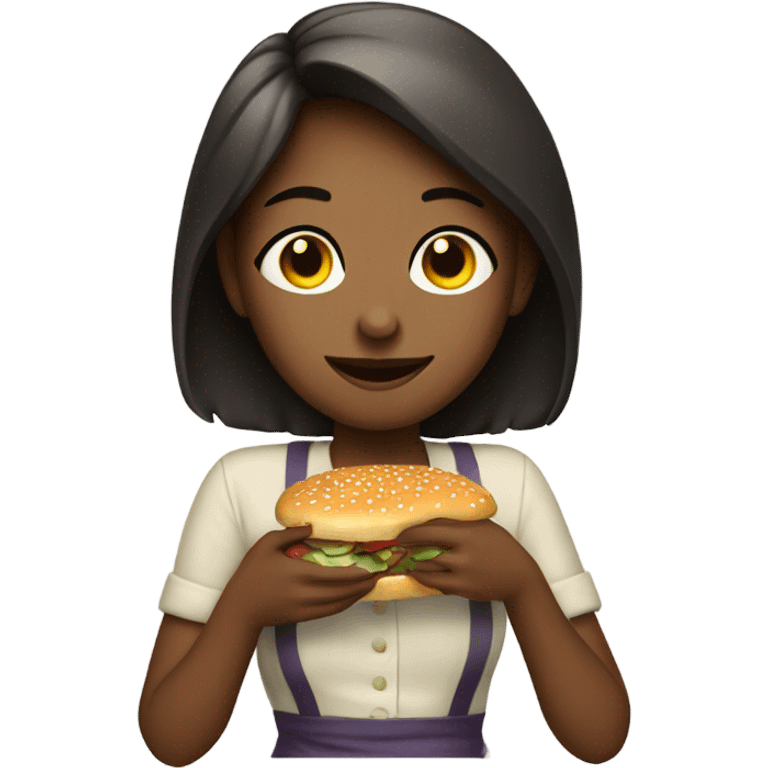 girl eating fine fine dinner  emoji