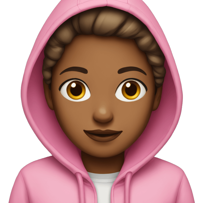 Girl in pink hoodie emoji