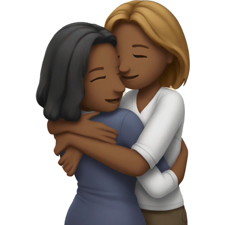 Two wifes hugging emoji