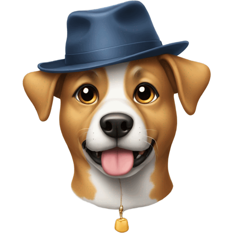 Dog with hat emoji