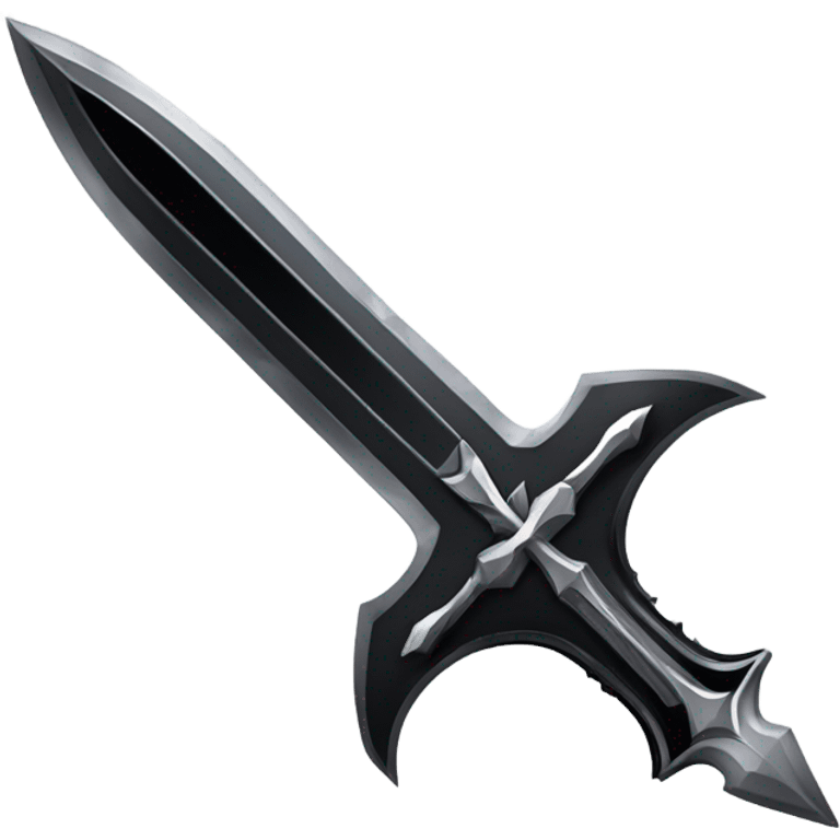 sci-fi black cross dagger emoji