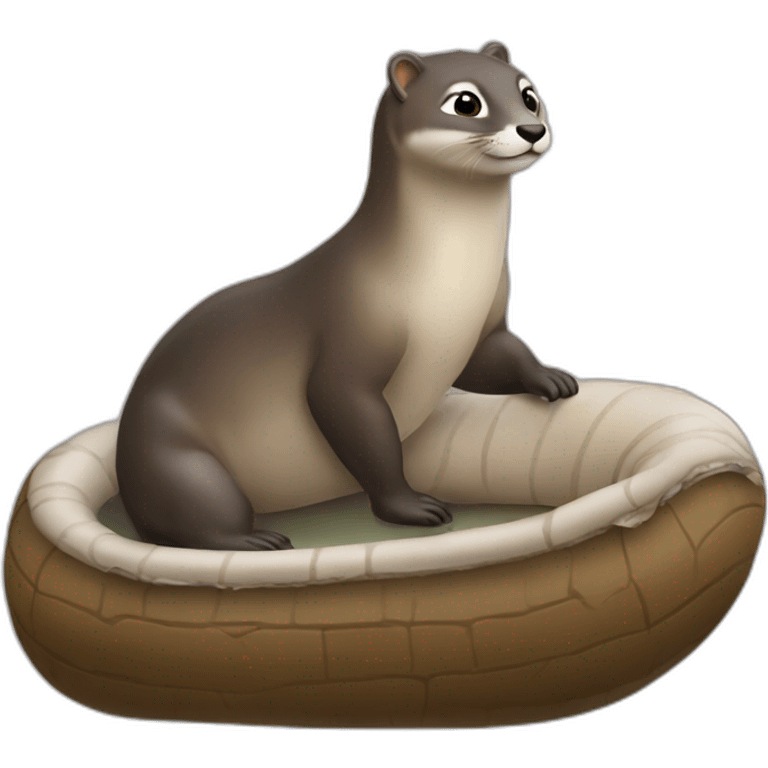 Macron sur une loutre emoji