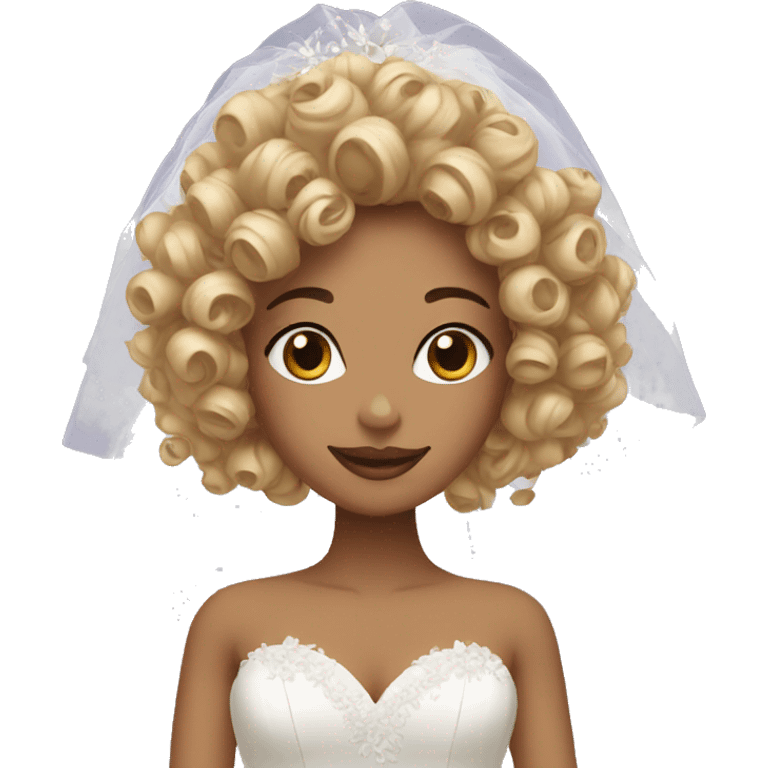 Curly hair bride  emoji