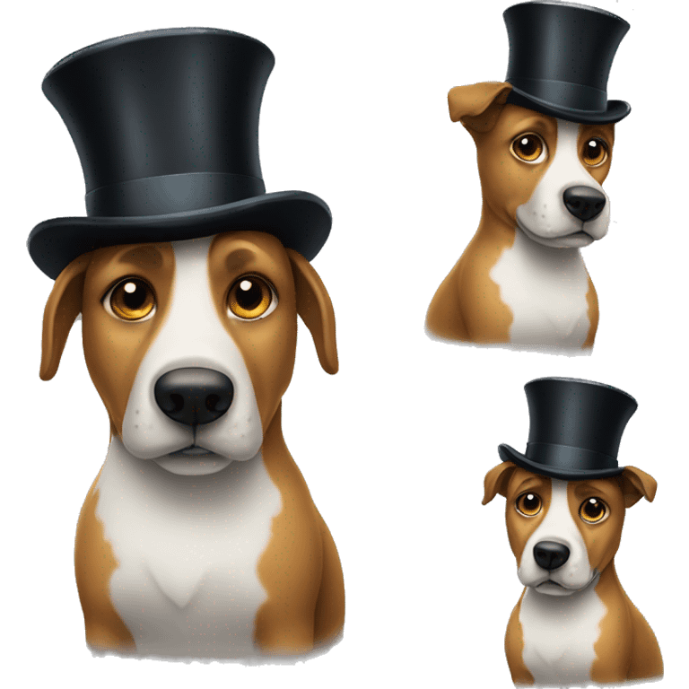 dog with tophat emoji