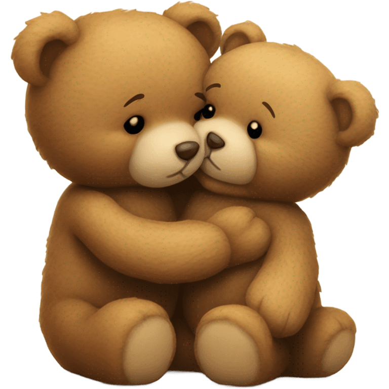 teddy bear kissing another teddy bear emoji