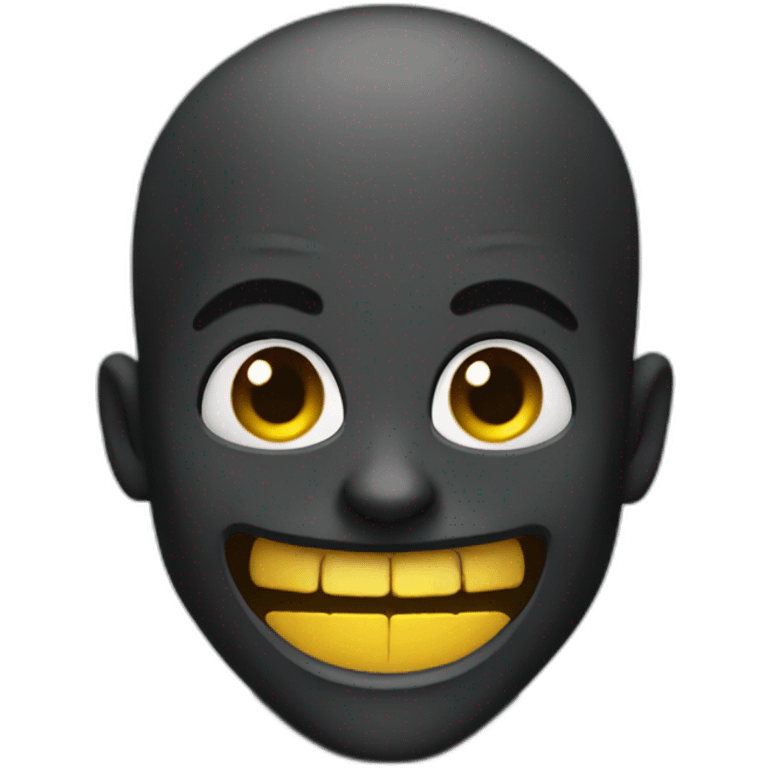 Black menacing smile emoji