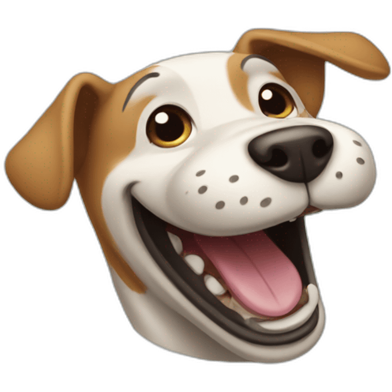 Laughing dog emoji