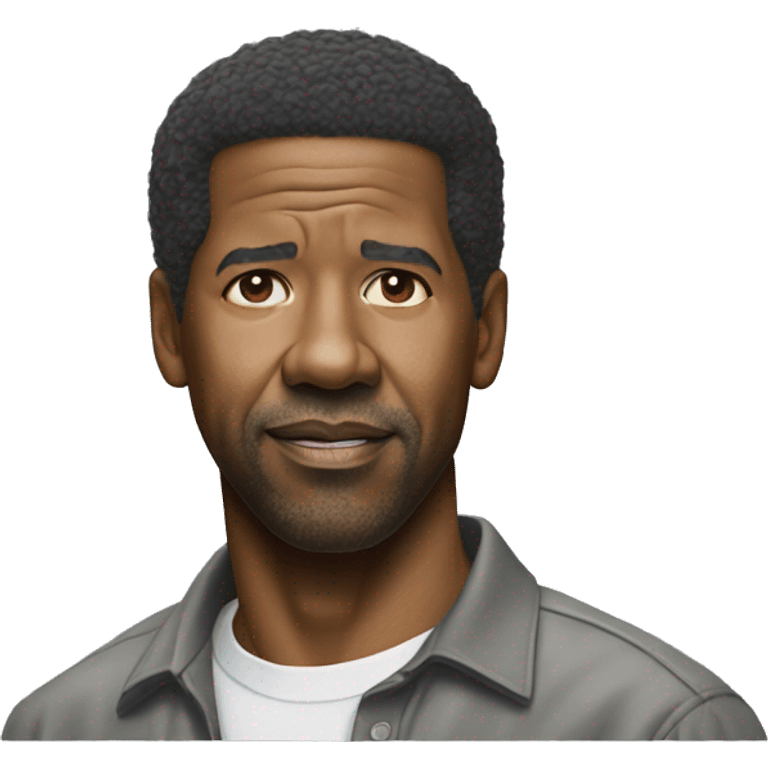 hyper realistic denzel washington wearing shirt emoji