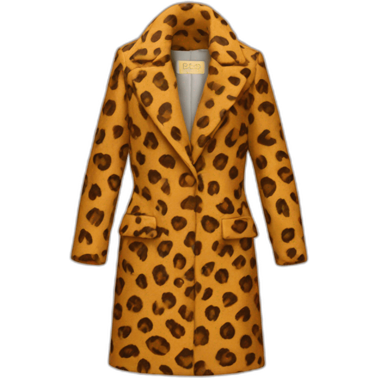 leo print coat emoji