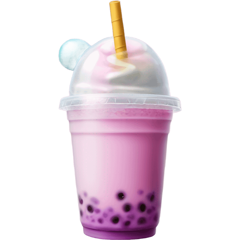 Bubble tea with a unicorn coming out of it  emoji