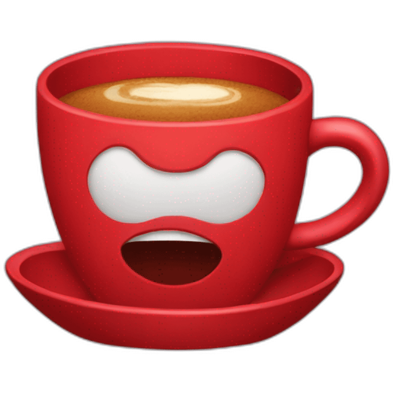 red coffee cup emoji