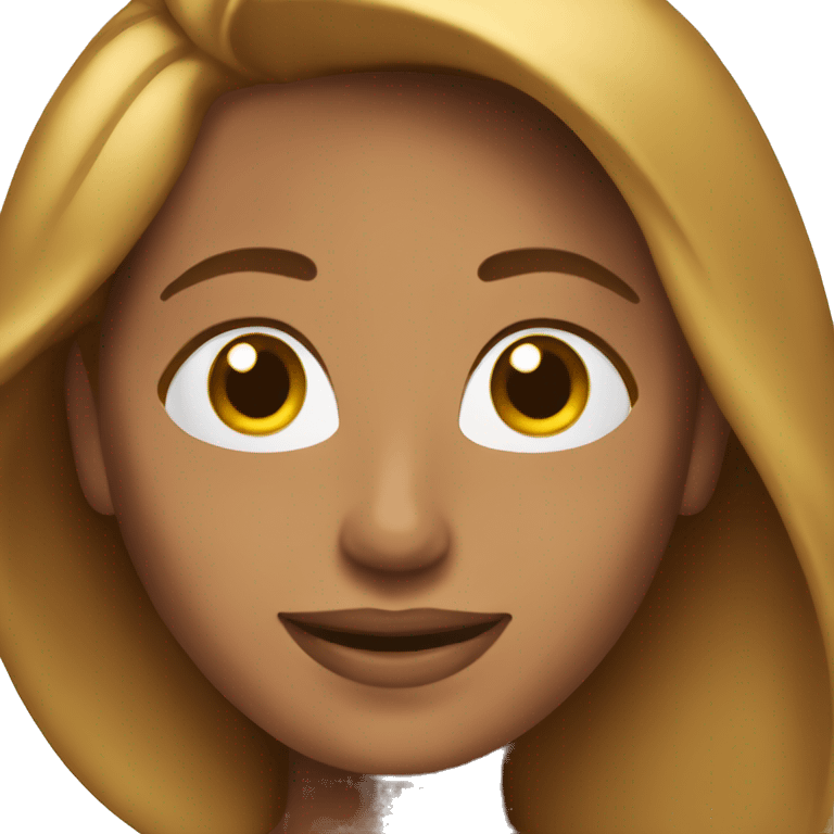 Mujer bronceada y feliz emoji