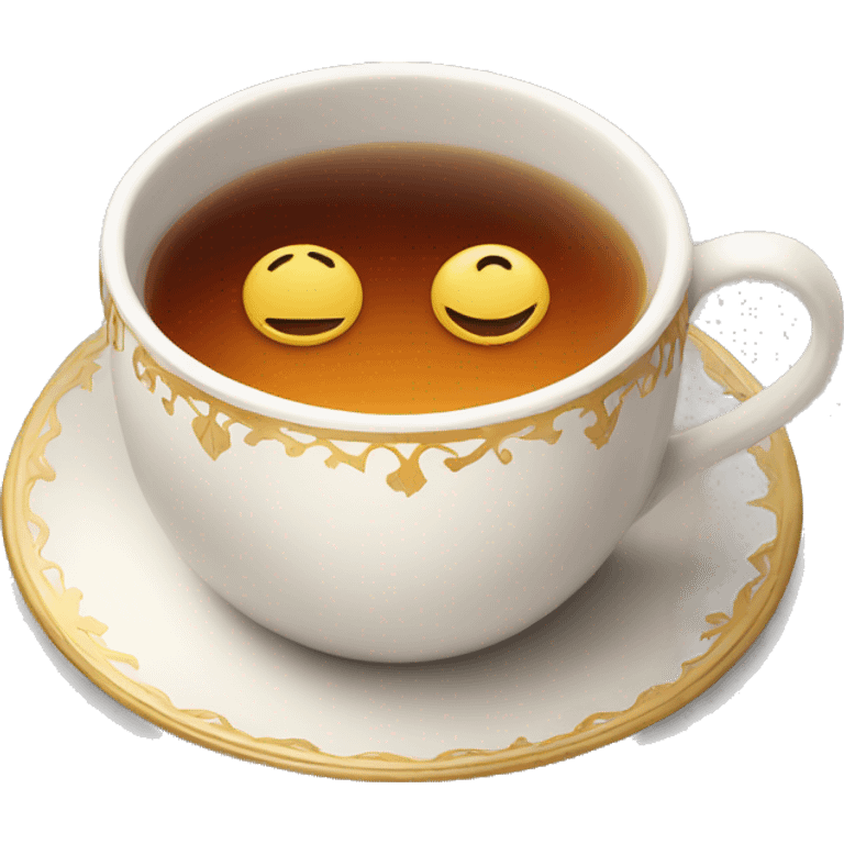 Tea in luxury cup  emoji