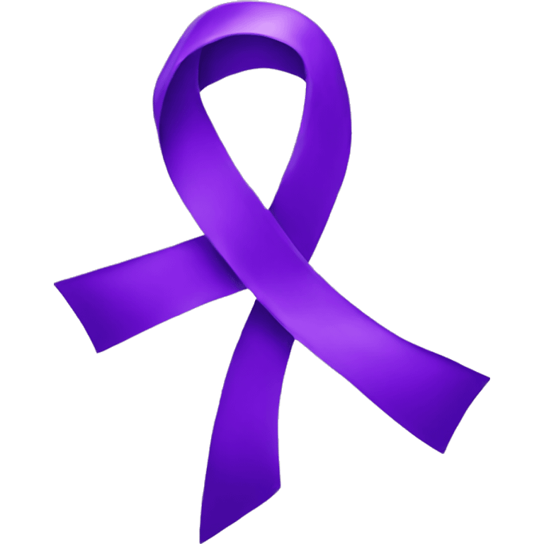 Purple cancer ribbon emoji