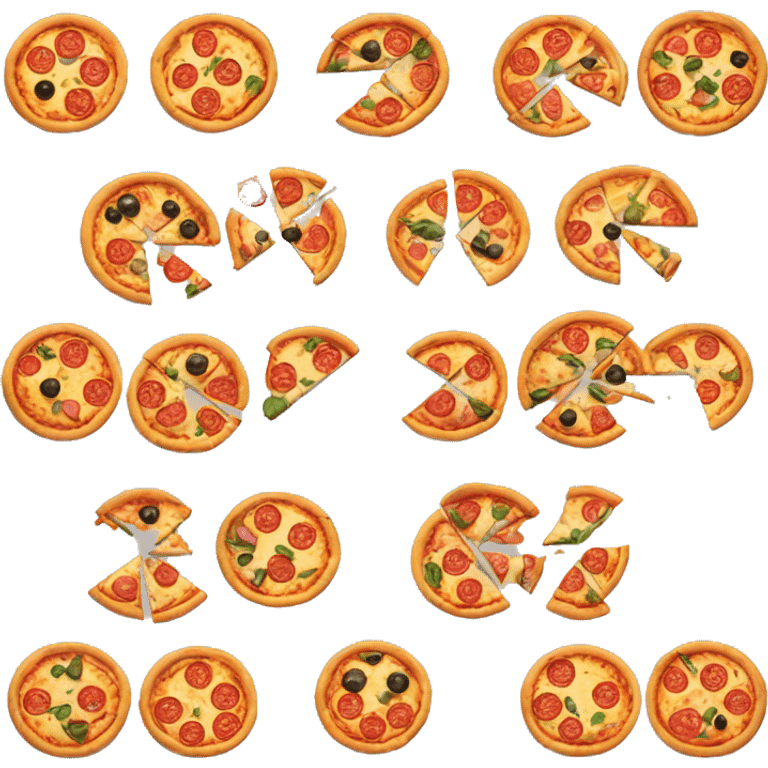 Pizza is divided into 8 equal parts emoji