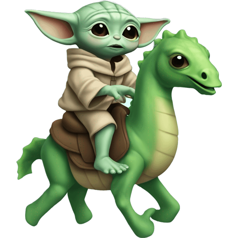 baby yoda riding seahorse emoji