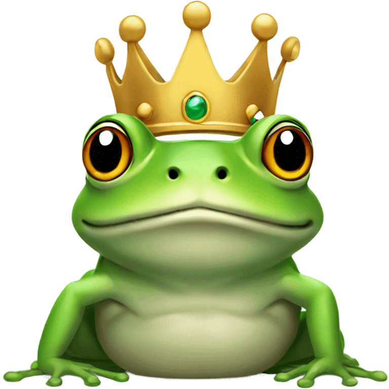 Frog with crown  emoji