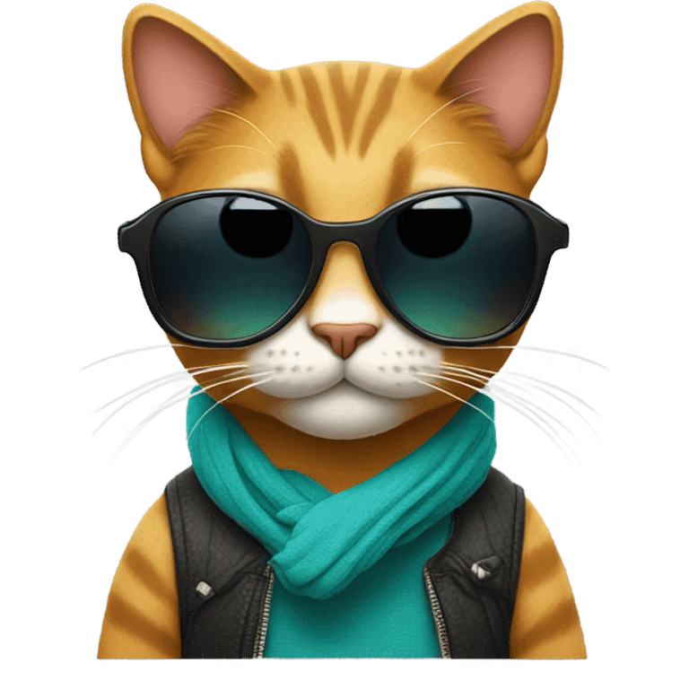 Cat with sunglasses emoji