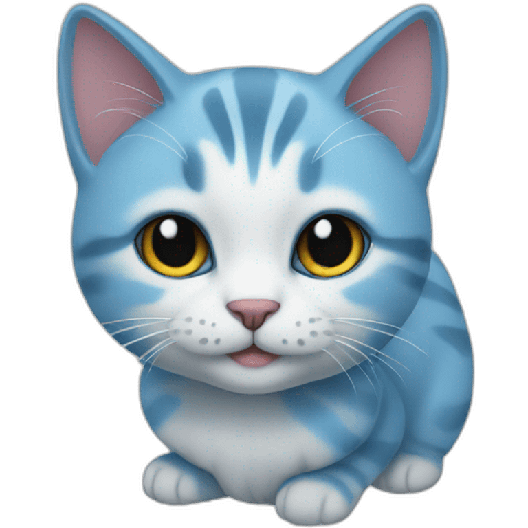 cat small blue emoji