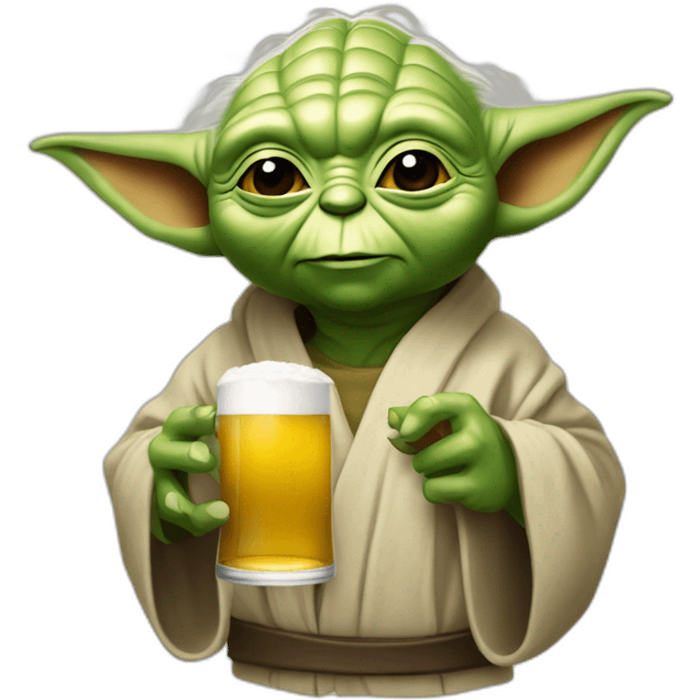 Yoda qui boit une bière emoji