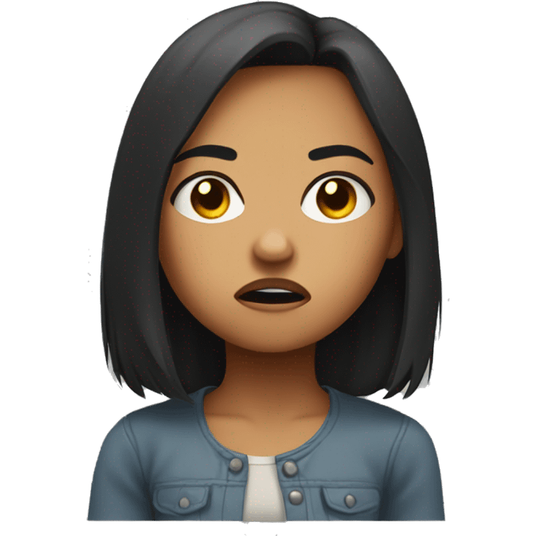 Angry  short girl cute emoji