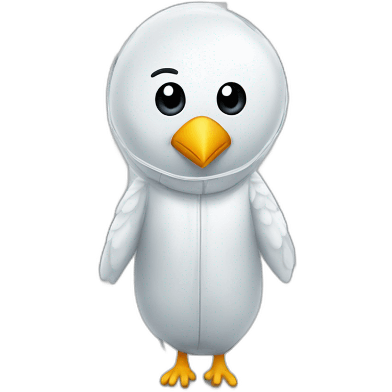 bird in cleanroom suit emoji