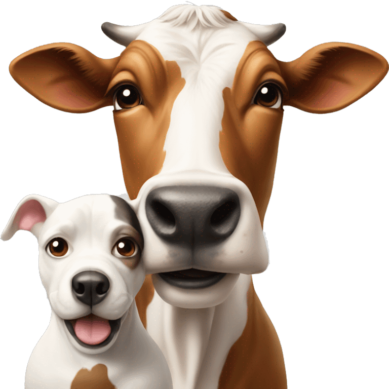 Cow with a dog emoji