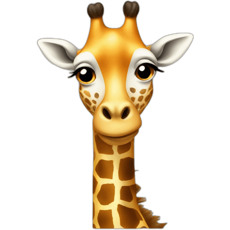 An upset giraffe emoji