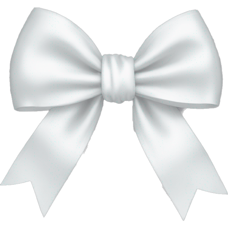 white satin bow emoji