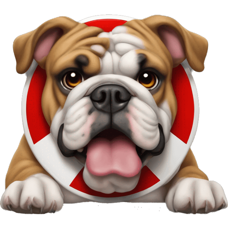 english bulldog no entry emoji