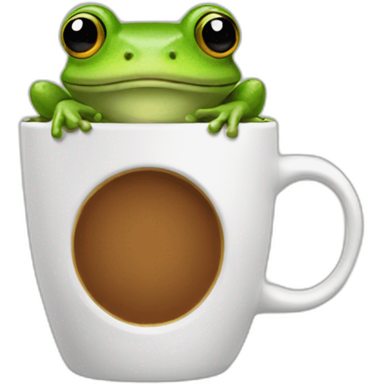 Coffee frog emoji