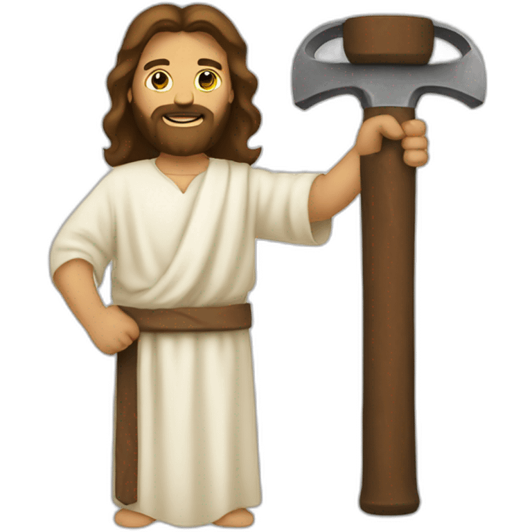 jesus and hammer emoji