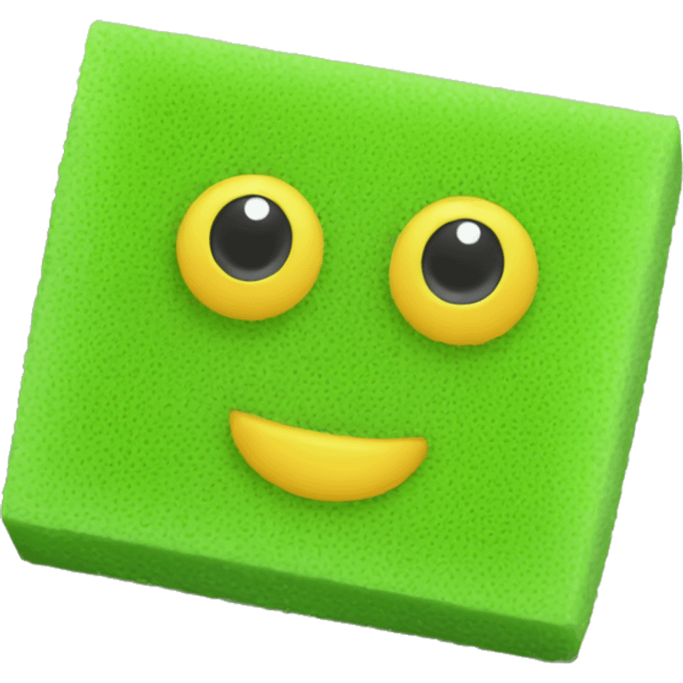 green flat square dish sponge emoji