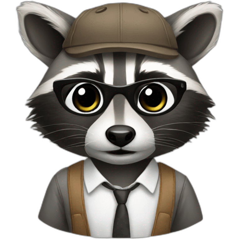 professional raccoon with shirt emoji