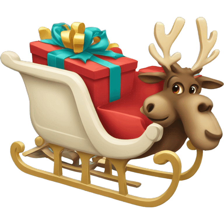 sleigh withe present emoji