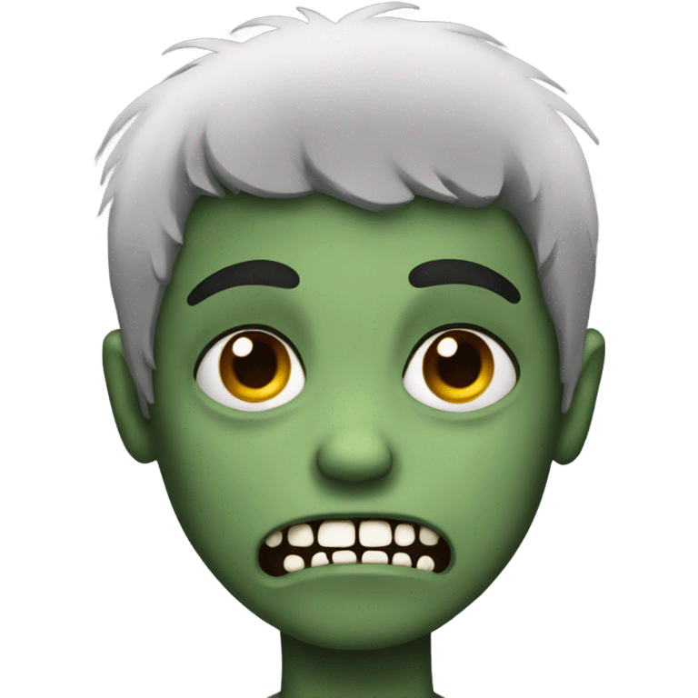 Boy zombie with black hair emoji