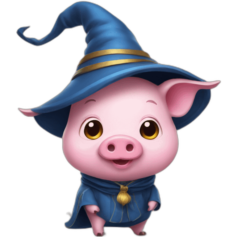 Wizard pig emoji