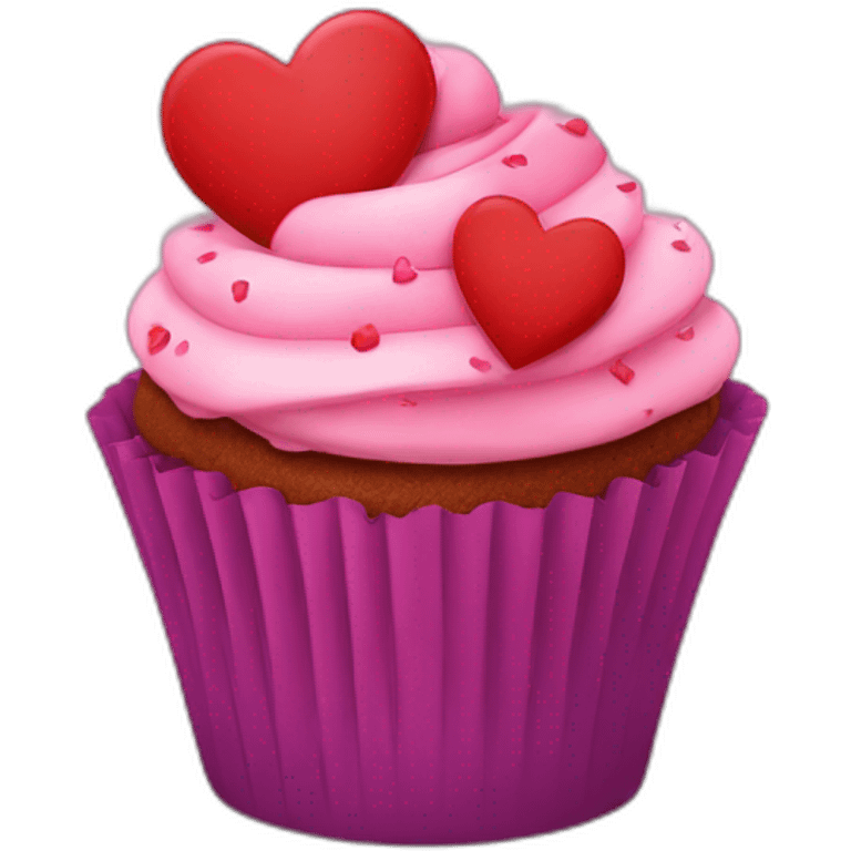 Happy Valentine’s Day cupcake emoji