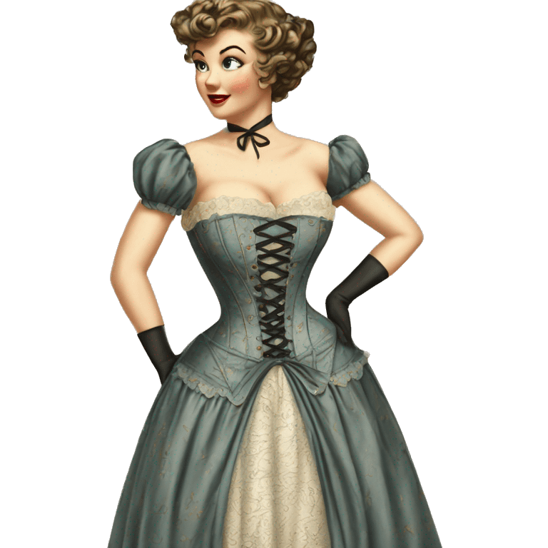 Beautiful vintage corset dress  emoji